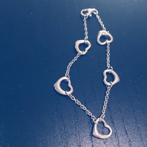 Tiffany & Co. Open Heart Station Bracelet Sterling